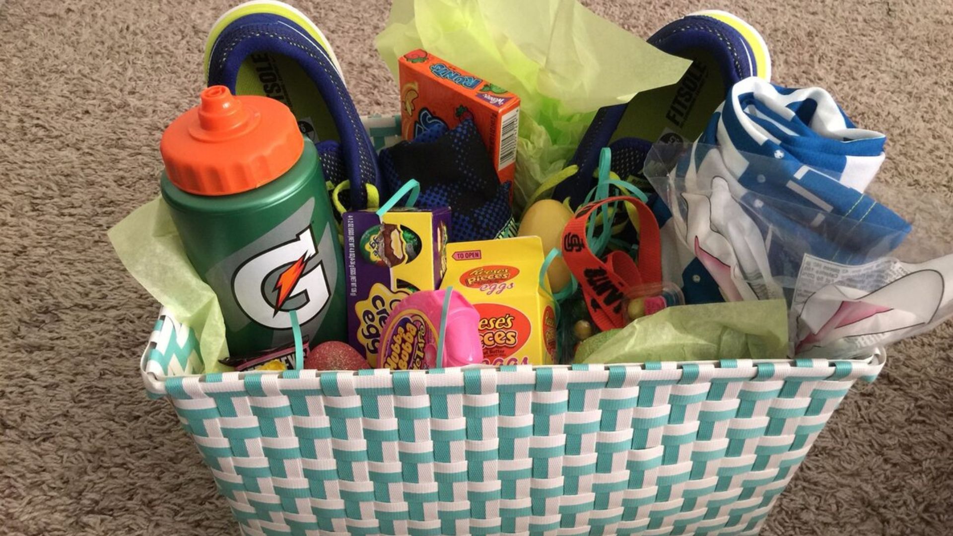 an easter basket gift with presents